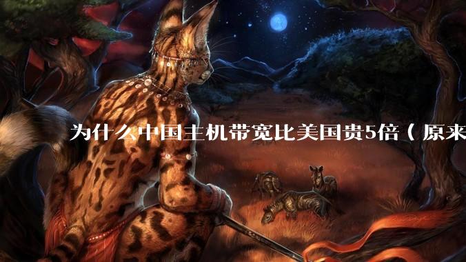 为什么中国主机带宽比美国贵5倍（原来错误的10000倍），比如阿里云？